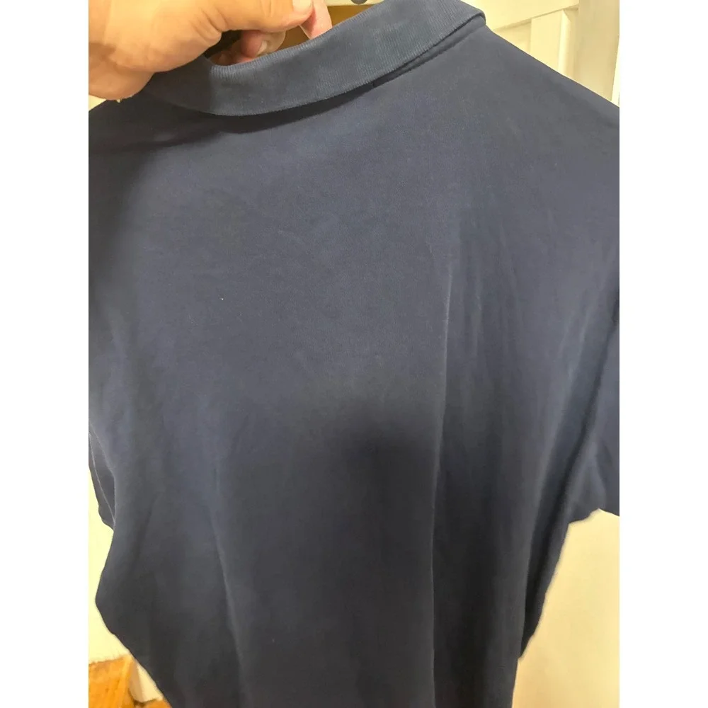 Polo Ralph Lauren Mens XL Navy Blue Short Sleeve Cotton Jersey Polo Shirt Logo